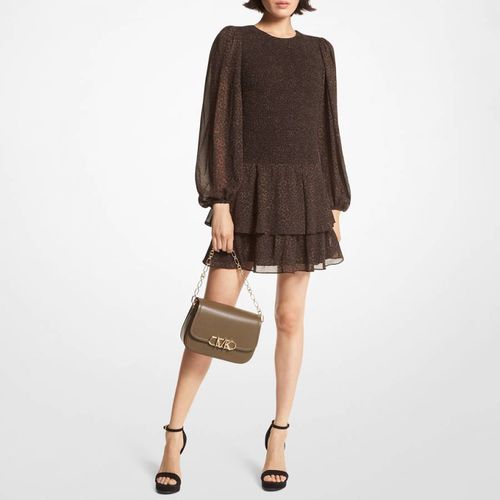 Brown Cheetah Smock Mini Dress - Michael Kors - Modalova