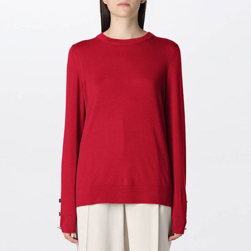 Dark Red Wool Button Jumper - Michael Kors - Modalova