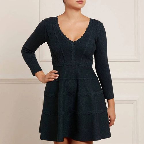 Black Shimmer Knit Mini Dress - Needle & Thread - Modalova