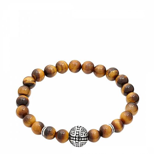 Silver Tiger Eye Bracelet - Stephen Oliver - Modalova