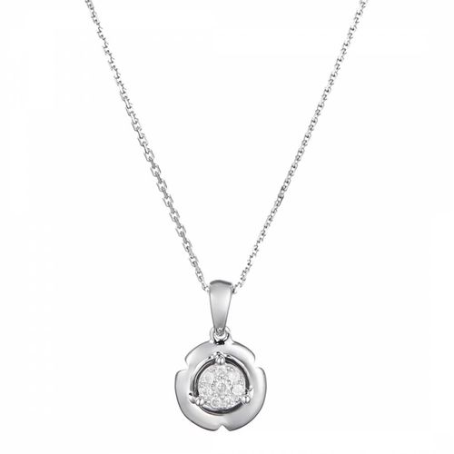 Silver Diamond Pendant Necklace - Diamond And Co - Modalova