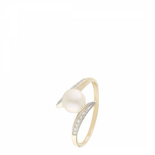 Gold/White Pearl Swirl Ring - Diamond And Co - Modalova