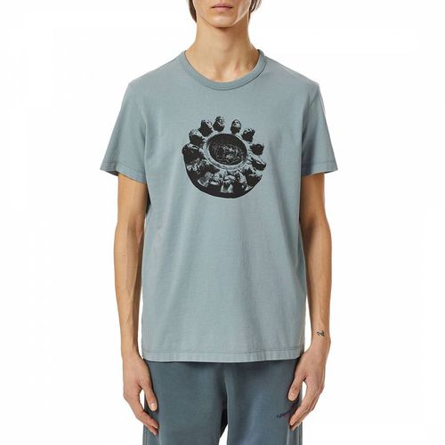 Grey Diegor Graphic Cotton T-Shirt - Diesel - Modalova