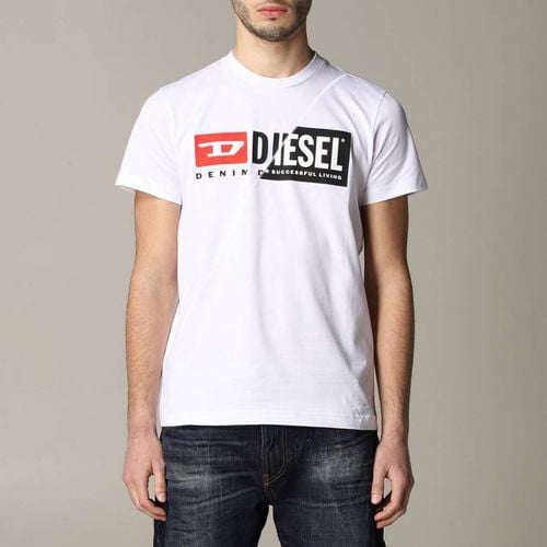 Diego Chest Logo Cotton T-Shirt - Diesel - Modalova