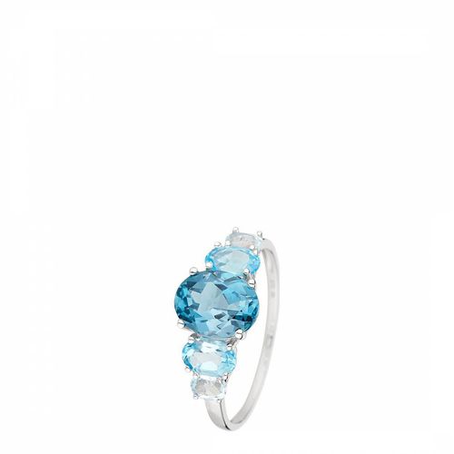 Silver/Light Blue Topaz Ring - Diamond And Co - Modalova