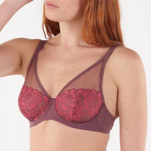 Burgundy Fleur Ikat Armature 2T Bra - Maison Lejaby - Modalova