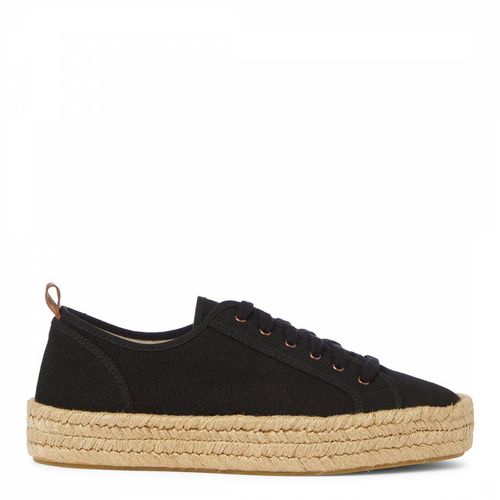 Black Canvas Espadrille Trainers - Paseart - Modalova