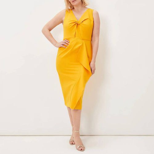 Yellow Rosalyn Twist Frill Dress - Phase Eight - Modalova