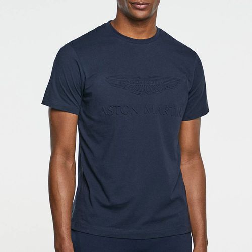 Navy AMR Cotton T-Shirt - Hackett London - Modalova