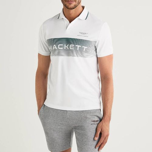 AMR Panel Logo Cotton Polo Shirt - Hackett London - Modalova