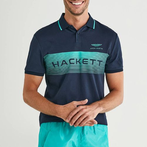 AMR Panel Logo Cotton Polo Shirt - Hackett London - Modalova
