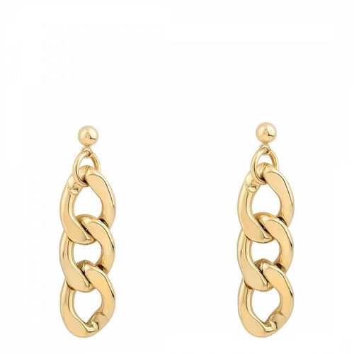 K Gold Chain Link Earrings - Chloe Collection by Liv Oliver - Modalova