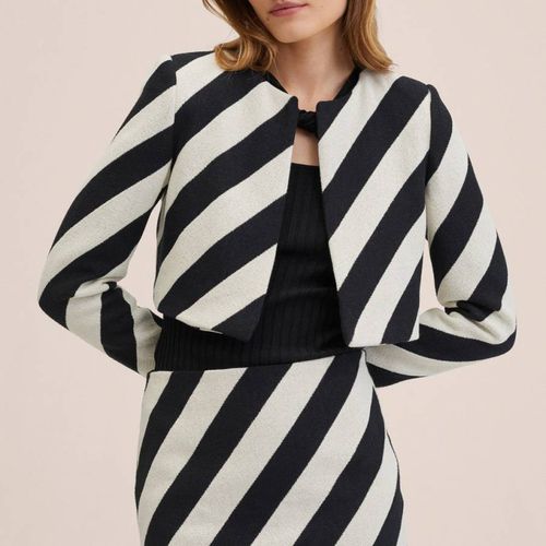 Ecru Striped Cotton Jacket - Mango - Modalova