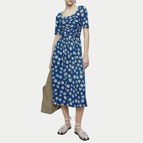 Navy Floral Jersey Midi Dress - Jigsaw - Modalova