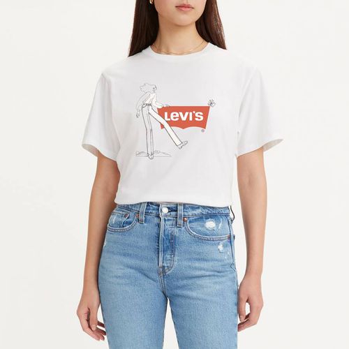 White Graphic Print Cotton T-Shirt - Levi's - Modalova
