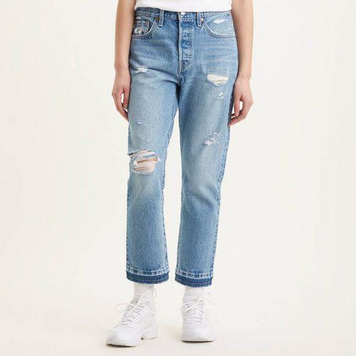 Blue 501® Crop Distressed Jeans - Levi's - Modalova