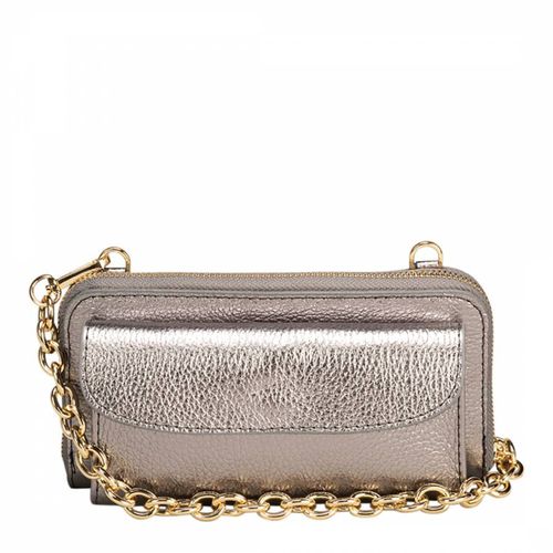 Silver Leather Top Handle Bag - Massimo Castelli - Modalova