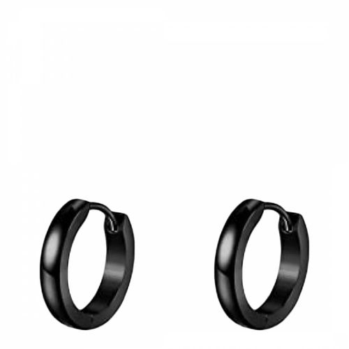 Black Plated Mini Hoop Earrings - Stephen Oliver - Modalova
