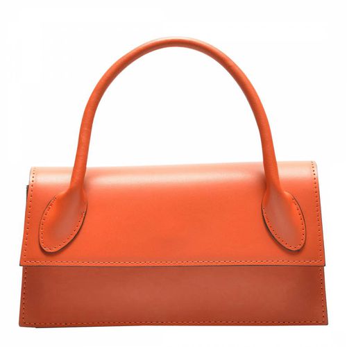 Orange Leather Crossbody Bag - Anna Luchini - Modalova