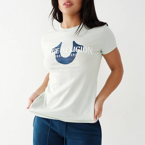 Pale Green Logo Slim Cotton T-Shirt - True Religion - Modalova