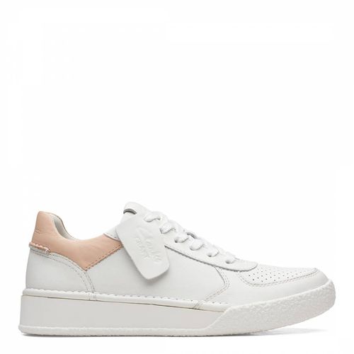 White And Blush CraftCup Run Leather Trainers - Clarks - Modalova