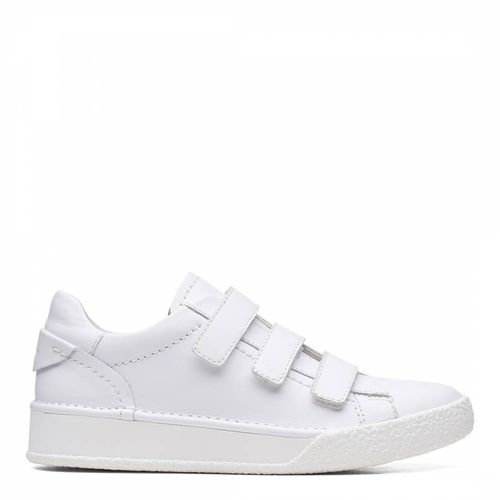 White Leather CraftCup Trainers - Clarks - Modalova