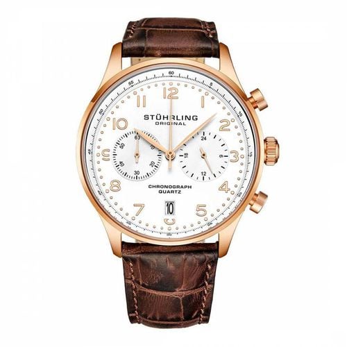 Men's Rose Gold/ Chronograph Quartz Watch 42mm - Stuhrling - Modalova