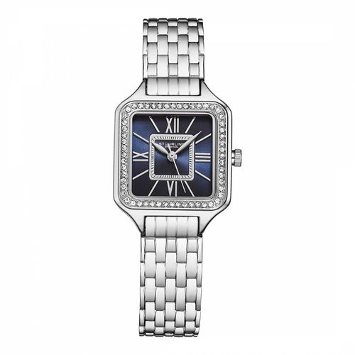 Women's /Blue Confidant Square Crystal Watch 27mm - Stuhrling - Modalova