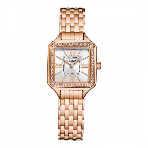 Women's Rose Gold Confidant Square Crystal Watch 27mm - Stuhrling - Modalova