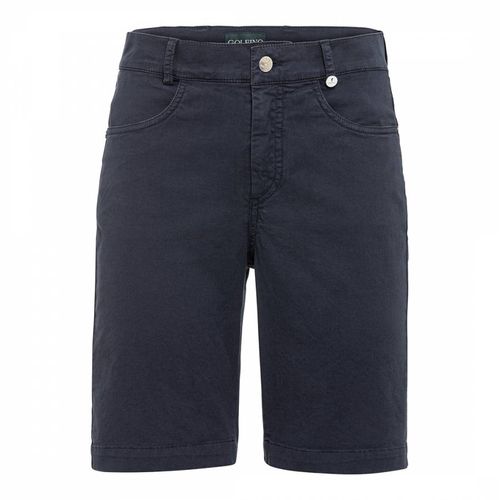 Navy Cotton Stretch Five Pocket Shorts - GOLFINO - Modalova