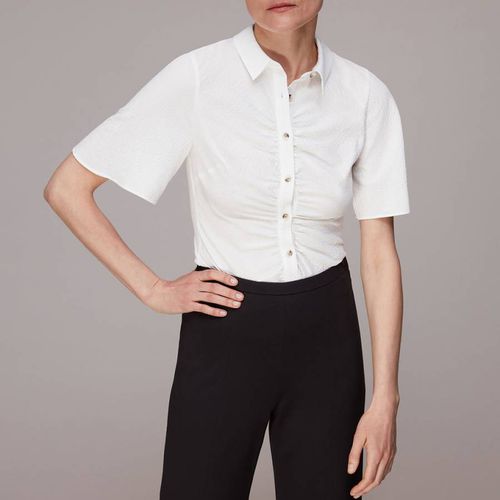 White Willow Ruched Shirt - WHISTLES - Modalova