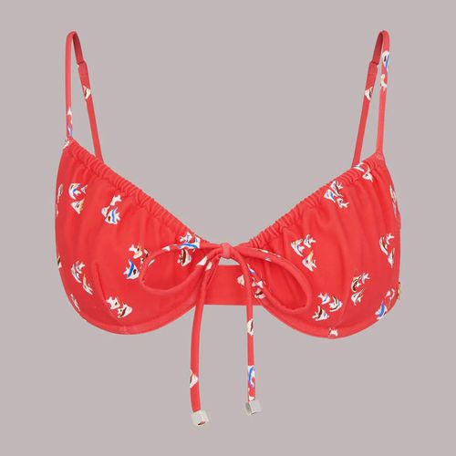 Red Fish Printed Bikini Top - WHISTLES - Modalova