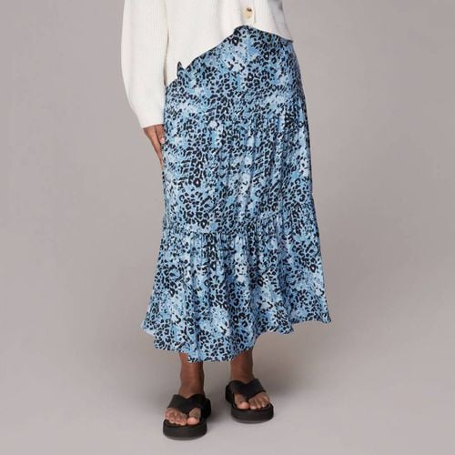 Blue Animal Print Tiered Skirt - WHISTLES - Modalova