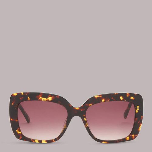 Brown Ashlie Square Tort Sunglasses - WHISTLES - Modalova