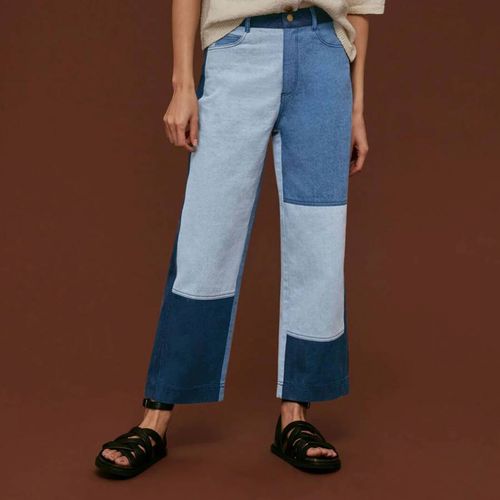 Blue Patchwork Jeans - WHISTLES - Modalova