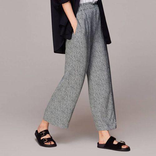 Grey Animal Print Tapered Trousers - WHISTLES - Modalova