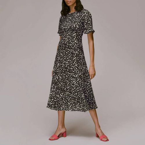 Black Alana Printed Midi Dress - WHISTLES - Modalova