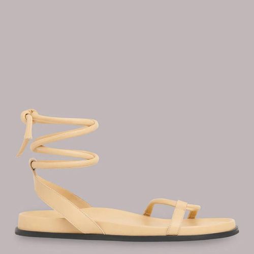 Camel Cleo Padded Strappy Leather Sandals - WHISTLES - Modalova