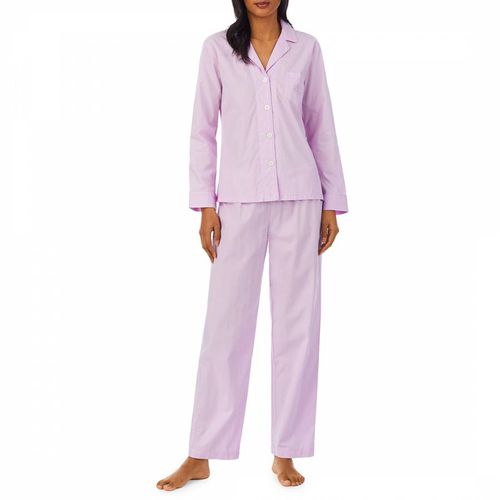 Orchid Herringbone Notch Collar Pyjama Set - Lauren Ralph Lauren - Modalova