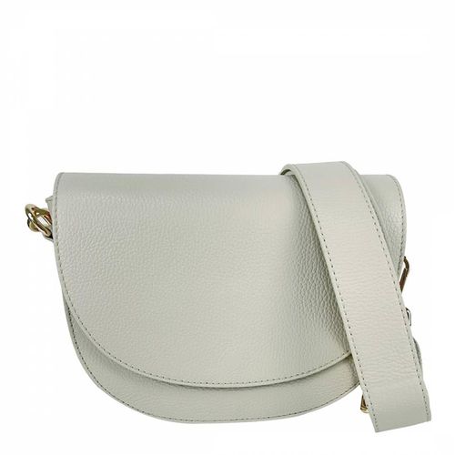 Off Leather Bag With Rounded Flap - Bella Blanco - Modalova