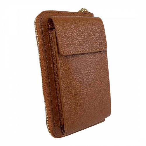 Tan Wallet With Card Holder And Mobile Phone Holder - Bella Blanco - Modalova