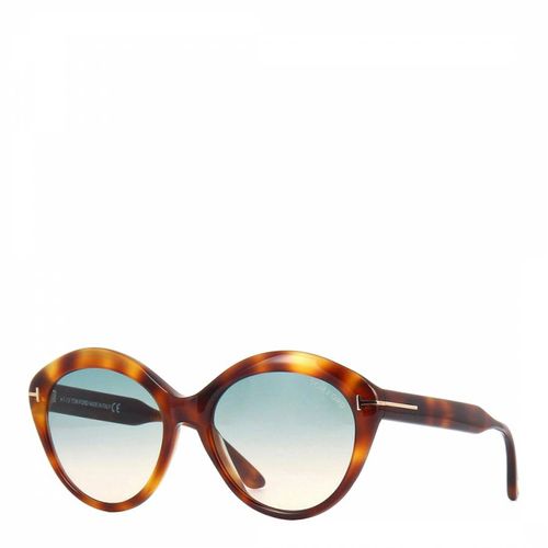 Women's Blonde Havana /Blue Maxine Sunglasses 56mm - Tom Ford - Modalova