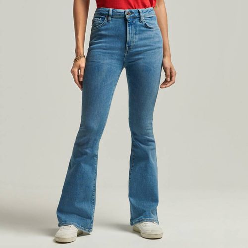 Women's Organic Cotton Mid Rise Slim Flare Jeans in Bleeker
