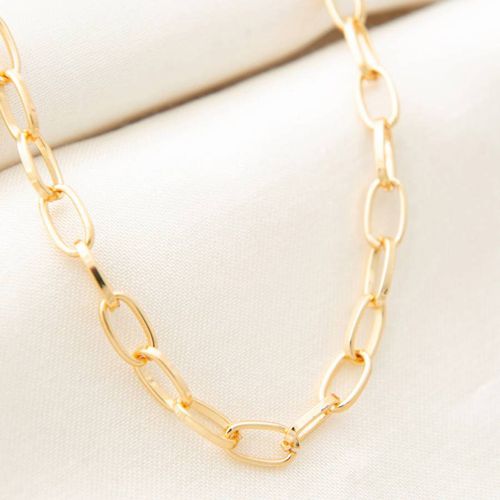 Yellow Gold Chain Necklace - Elika - Modalova