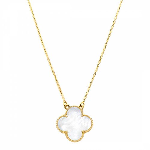 K Gold Embellished & Mother Of Pearl Reversible Necklace - Liv Oliver - Modalova