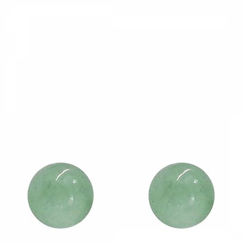 Sterling Silver Jade Stud Earrings - Liv Oliver - Modalova