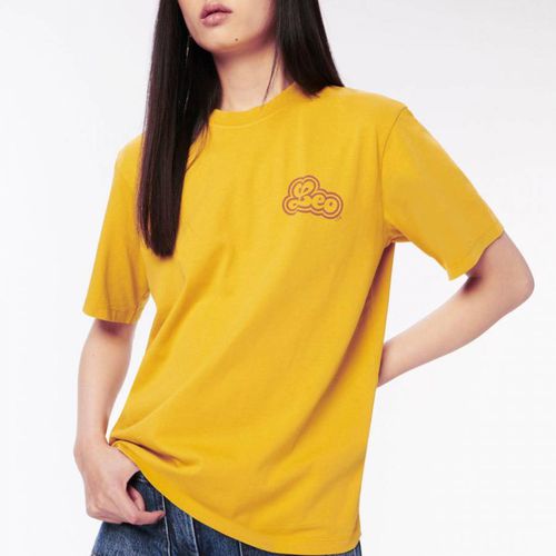 Yellow Leo Graphic Cotton T-Shirt - Victoria Beckham - Modalova