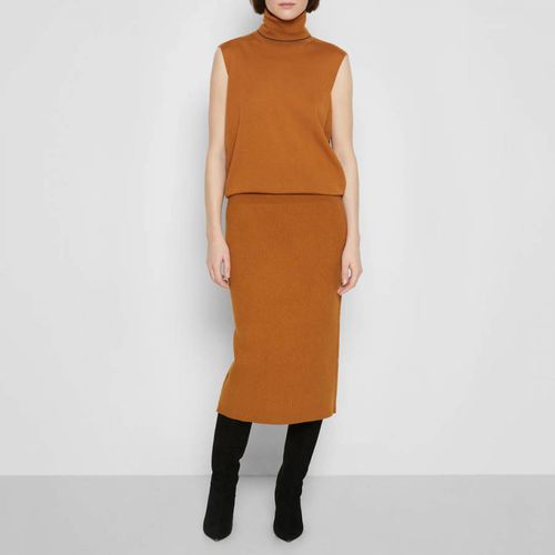 Burnt Orange Sleeveless Fitted Dress - Victoria Beckham - Modalova