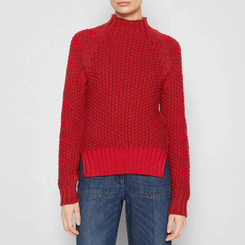 Red Textured Wool Jumper - Victoria Beckham - Modalova