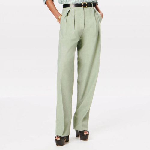 Mint Double Pleat Slouch Trousers - Victoria Beckham - Modalova